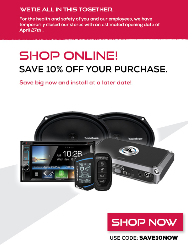 Shop Now and Install it later at Drive-In Autosound Colorado Springs & Pueblo