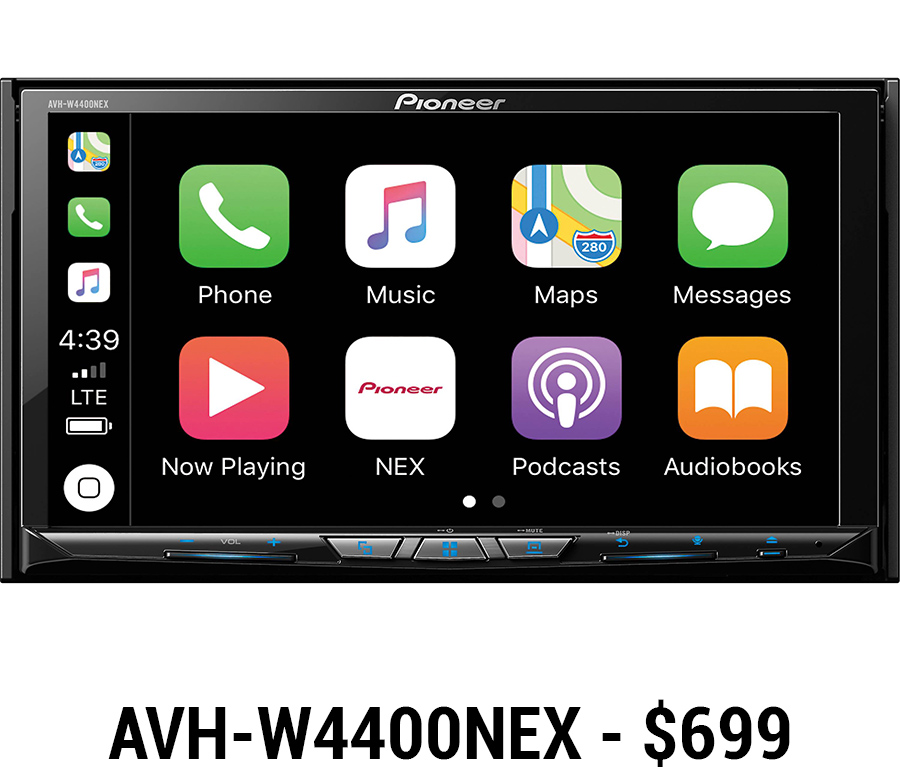 Pioneer AVH-W4400NEX DVD/CD Receiver with detachable motorized touchscreen